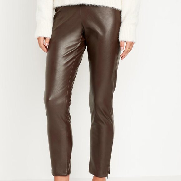 Old Navy Pants - NEW Old Navy Extra High-Waisted Faux-Leather Pants